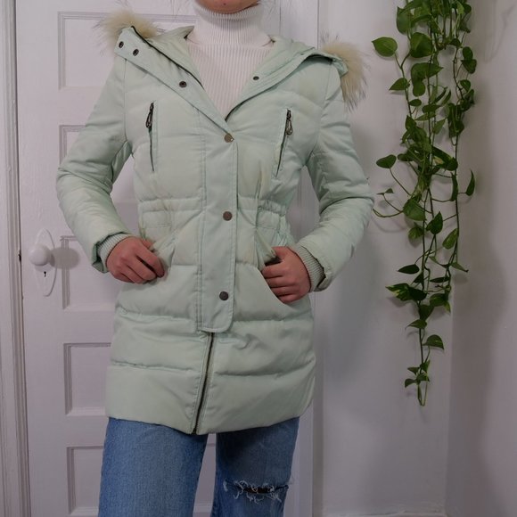 Mint Green colour winter coat - Picture 11 of 16